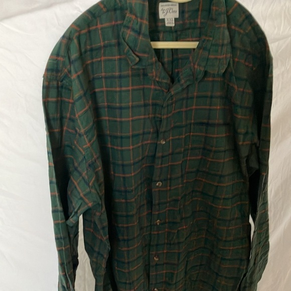 J. Crew: Green 100% Cotton Slim Fit Flannel Shirt- XXL - Picture 7 of 16